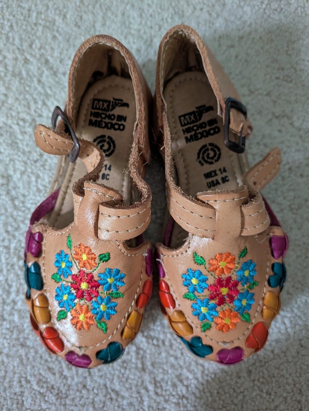Hand-Embroidered Shoes For Toddler 8c